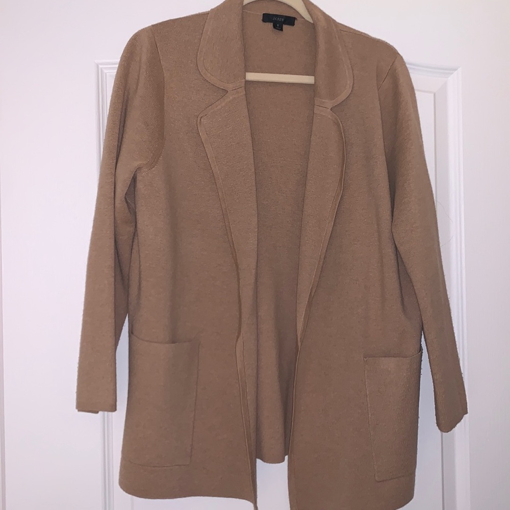 J Crew Eloise Open Front Sweater Blazer